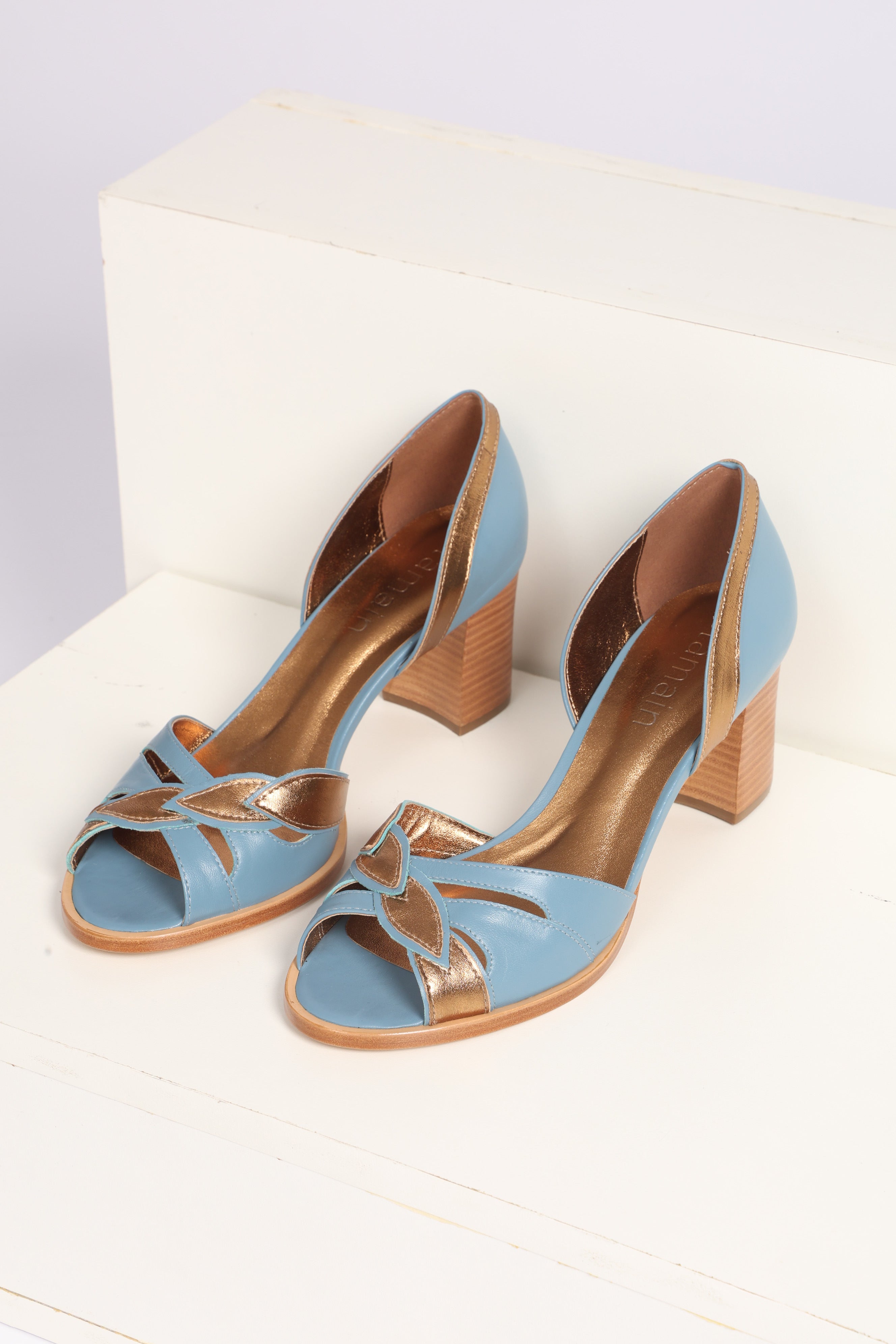 Peep Toe Domenique Azul Sereno