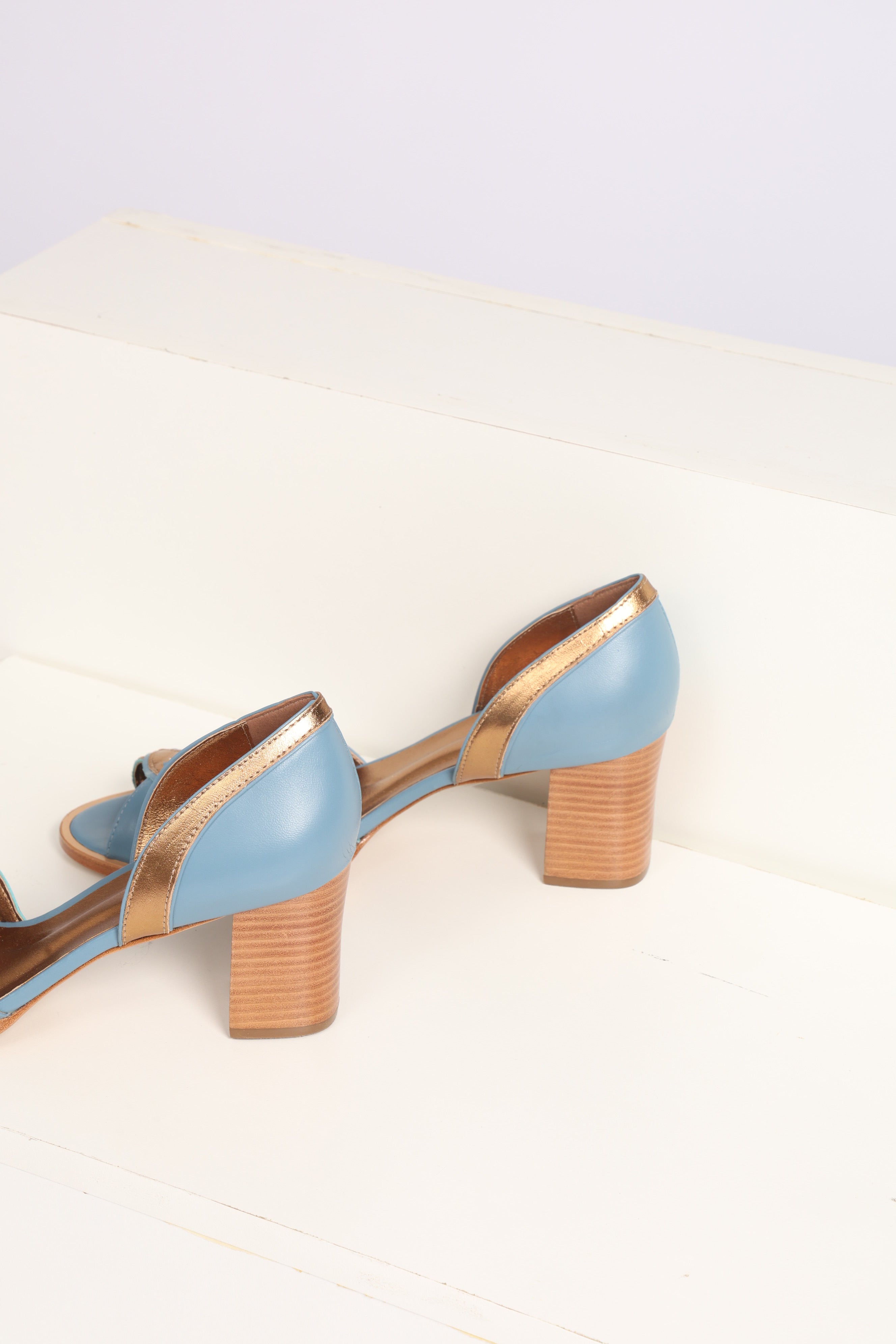 Peep Toe Domenique Azul Sereno