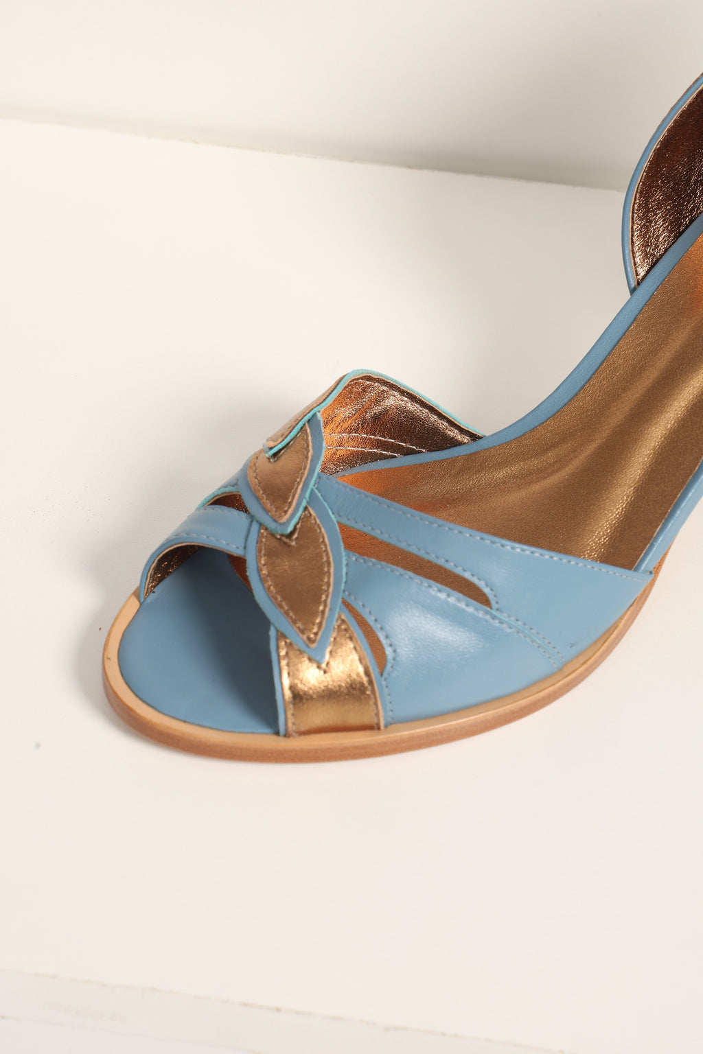 Peep Toe Domenique Azul Sereno