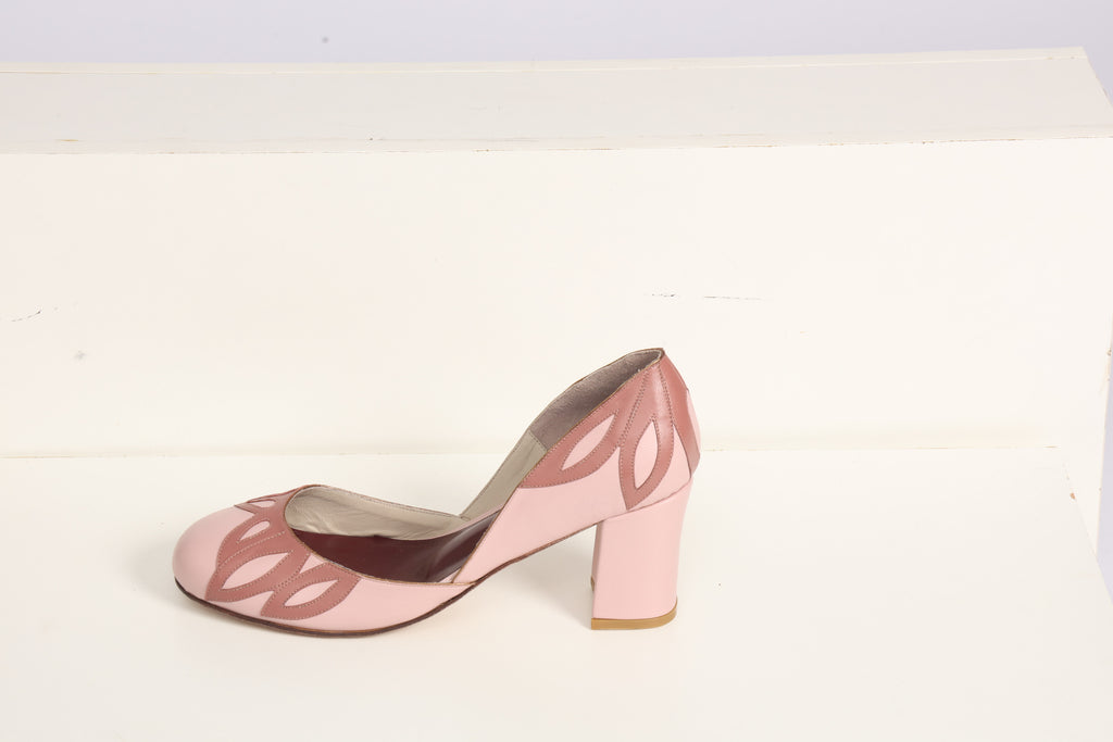 Sapato Boneca Juliana Rosa Antigo c/ Rosa queimado