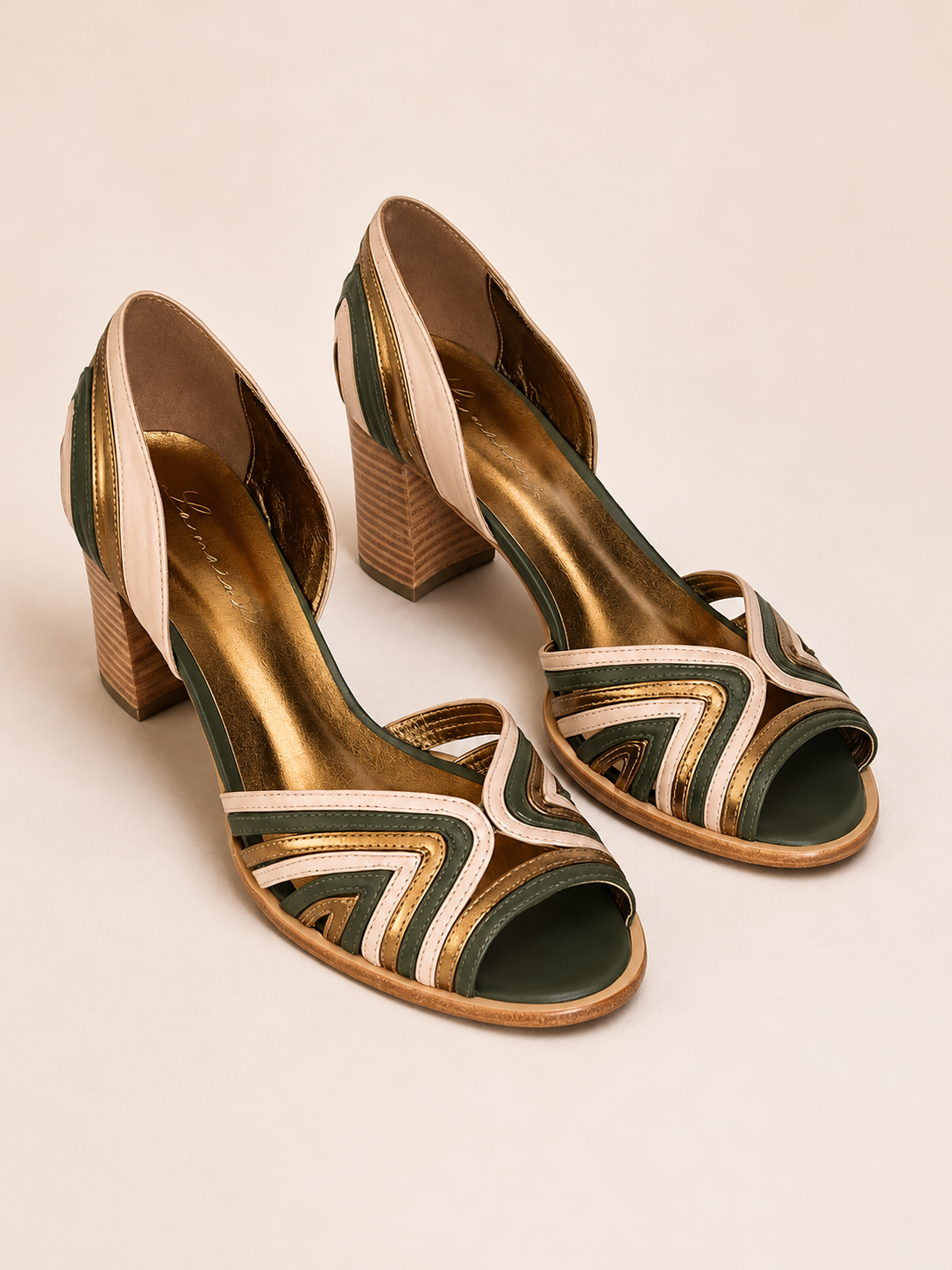 Moss Green Esther Peep Toe
