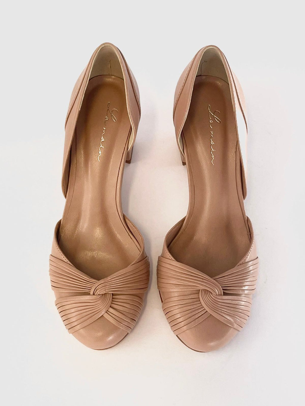 Sapato Paola Nude Rose - salto bloco médio
