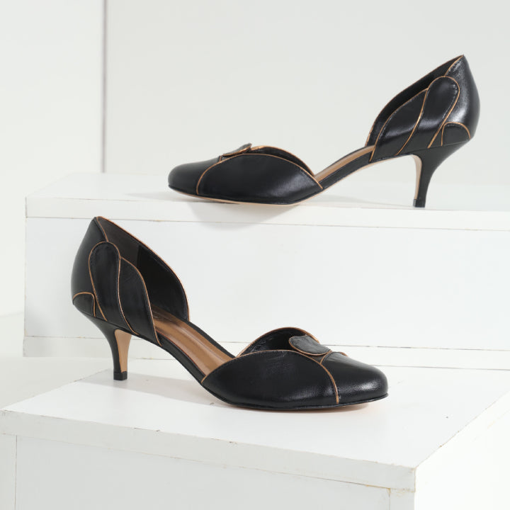 Sapato Bianca Salto Fino Preto