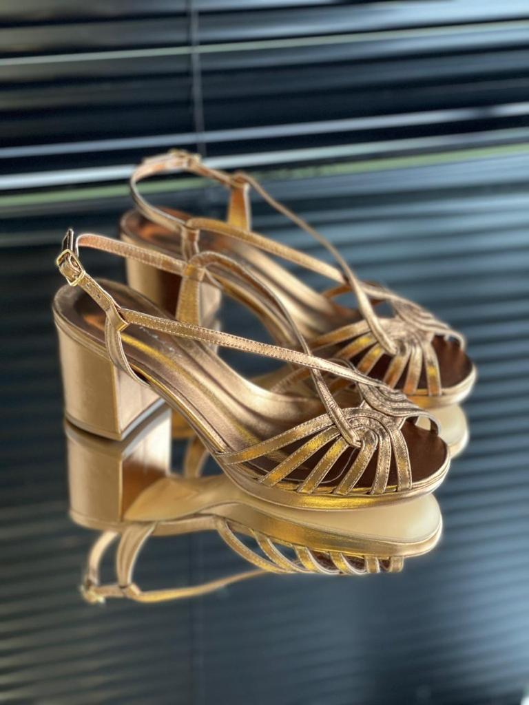 Sandália Águida Prata Velho