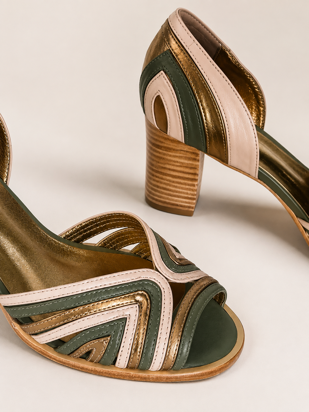 Moss Green Esther Peep Toe