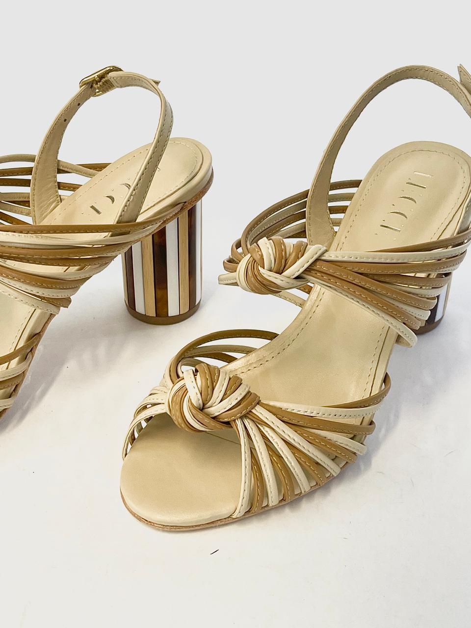 Athena Nude Acrylic Heel Sandal