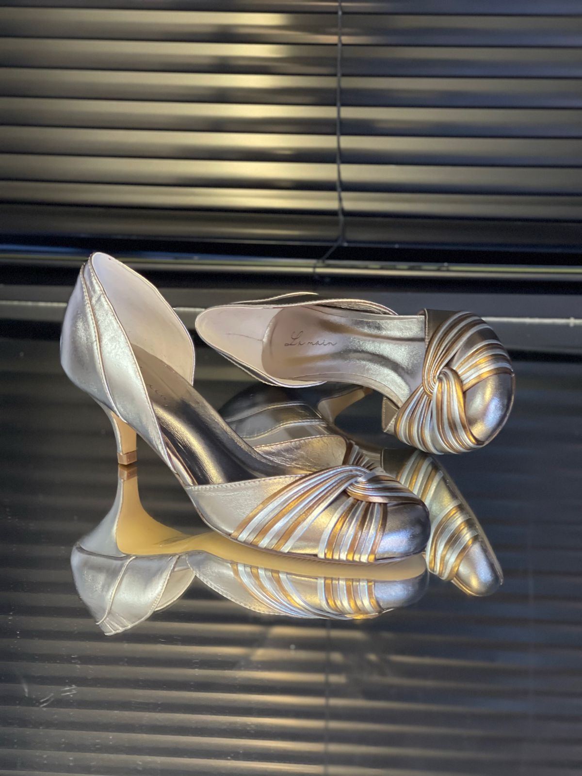 Sapato Paola Salto Fino Prata Velha