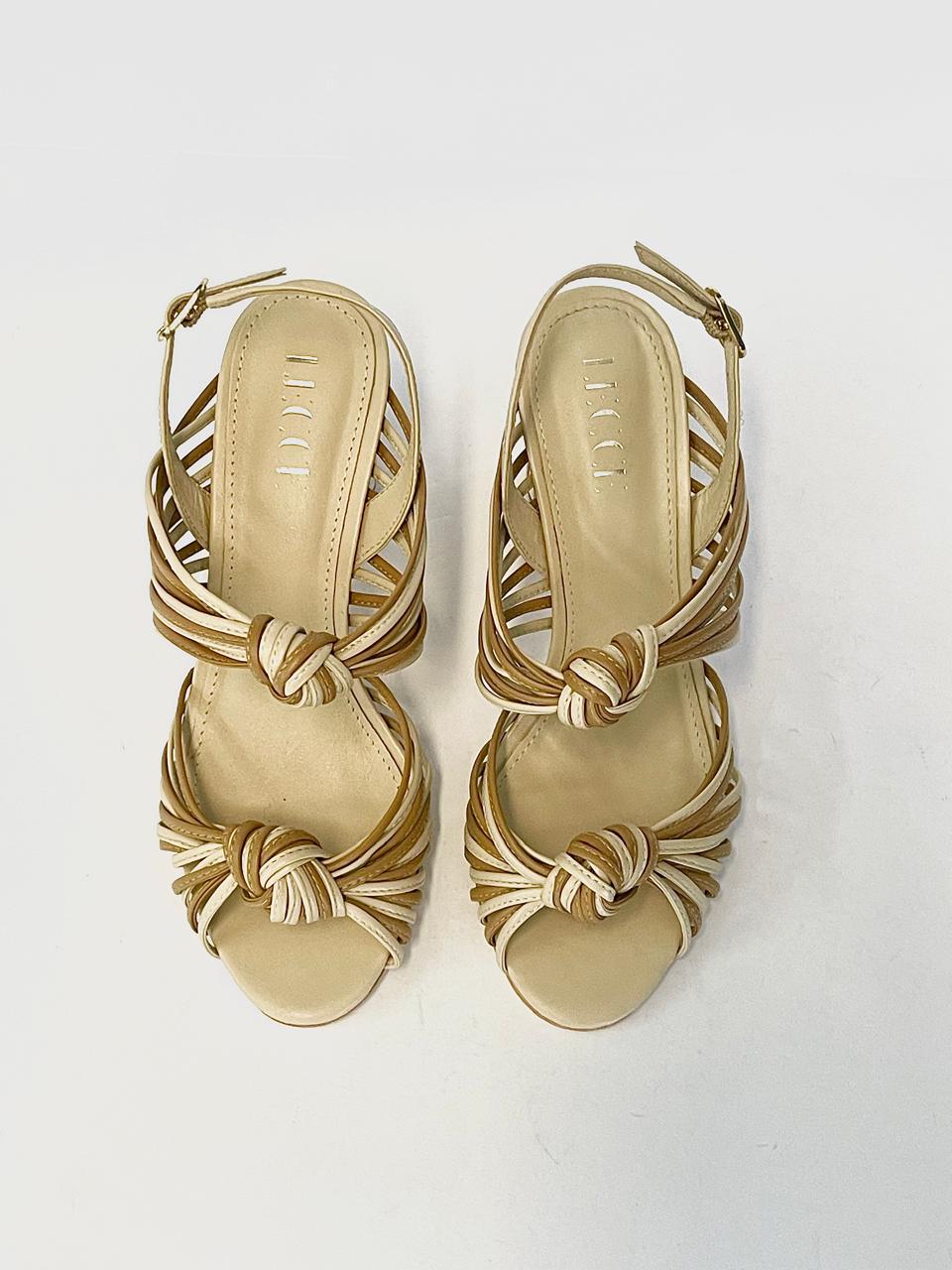 Athena Nude Acrylic Heel Sandal