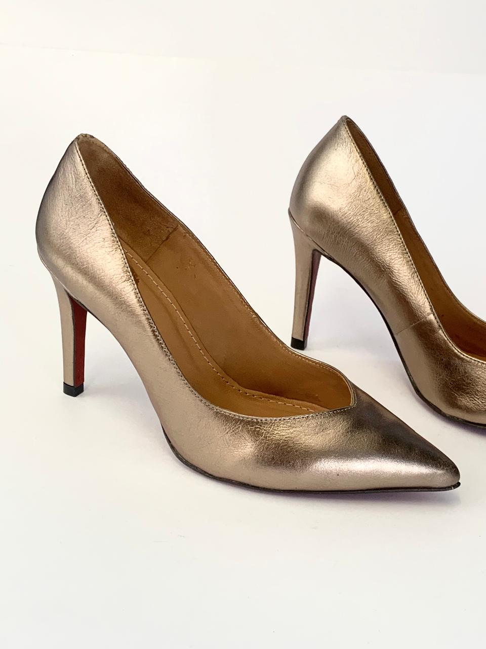 Scarpin Jade Prata Velha