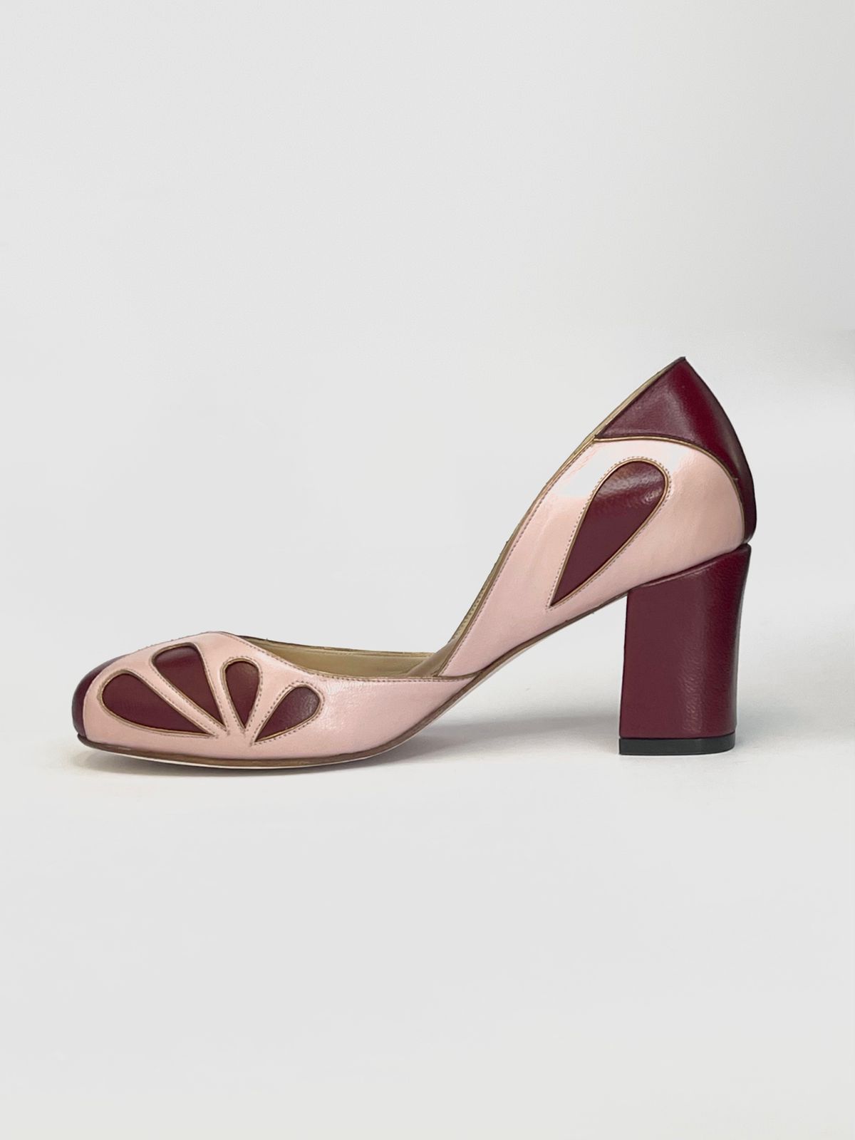 Catarina Bicolor Wine and Pink Shoe