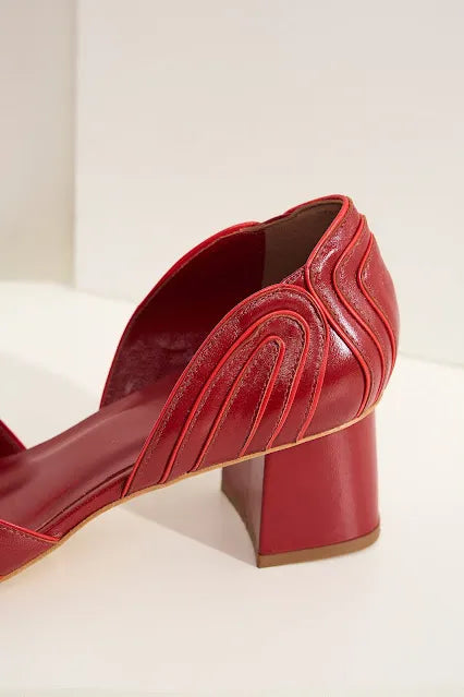 Paula Red Peep Toe
