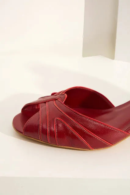 Paula Red Peep Toe