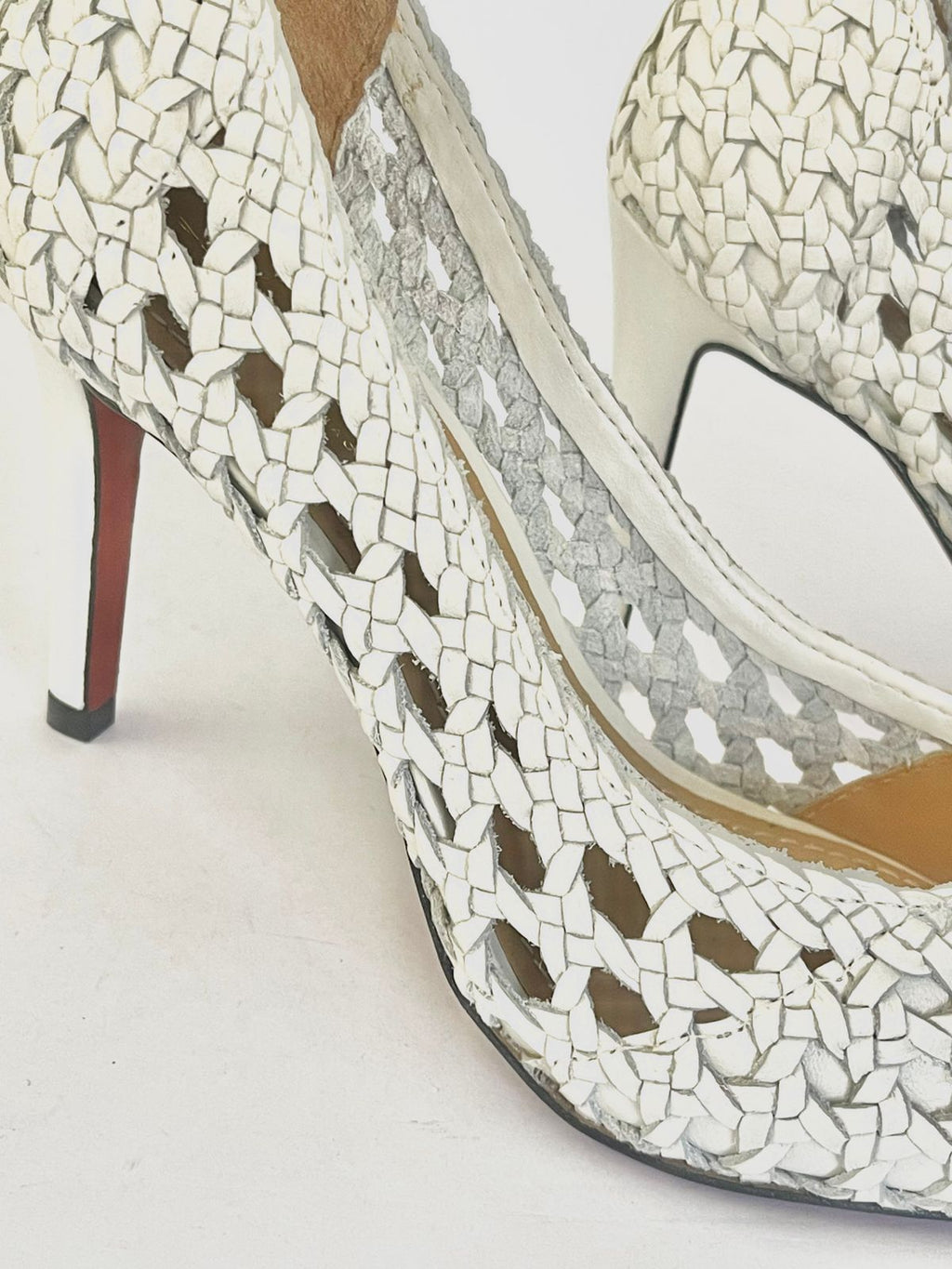 Scarpin Macramê Branco