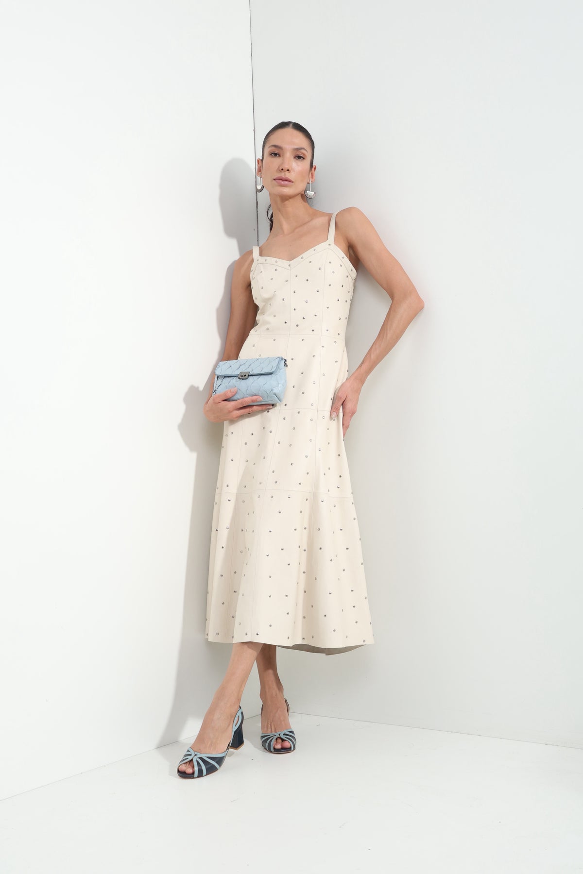 Peep Toe Wal Azul Marinho Bicolor