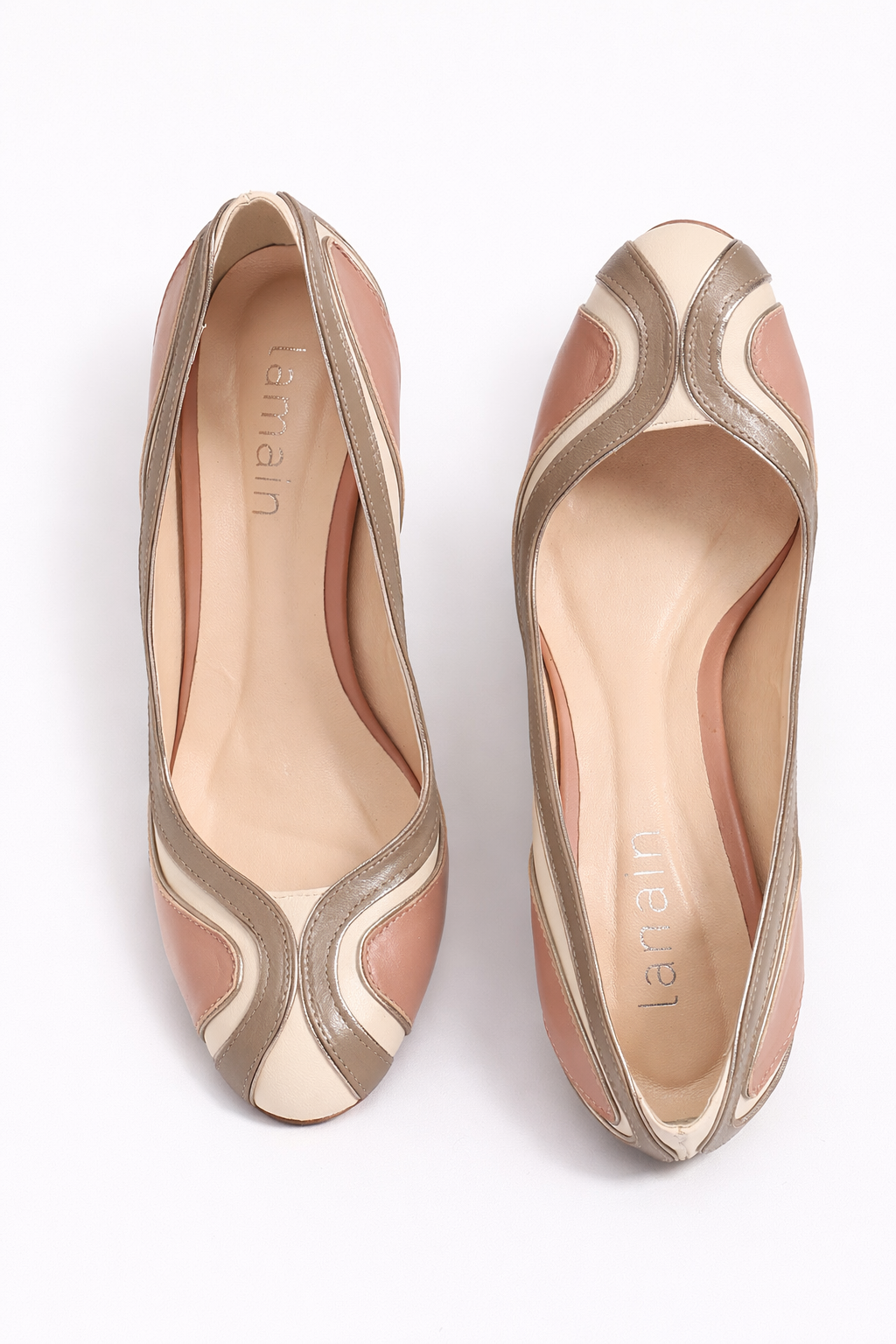 Scarpin Ticiane Fendi, Off White e Rose