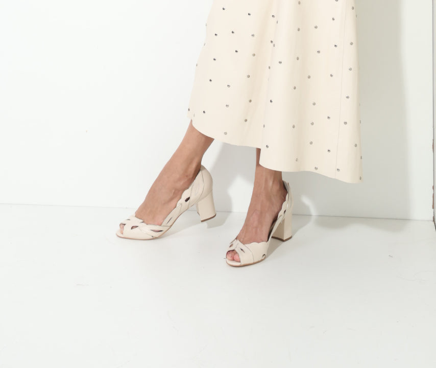 Peep Toe Fiorella Off White