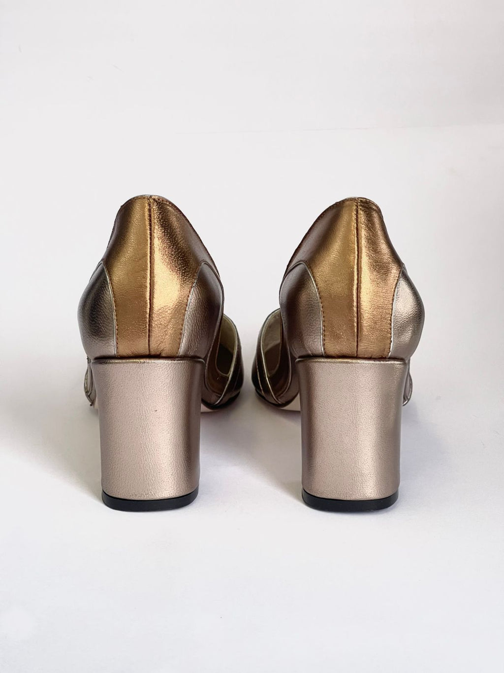 Peep Toe Michele Prata Velha