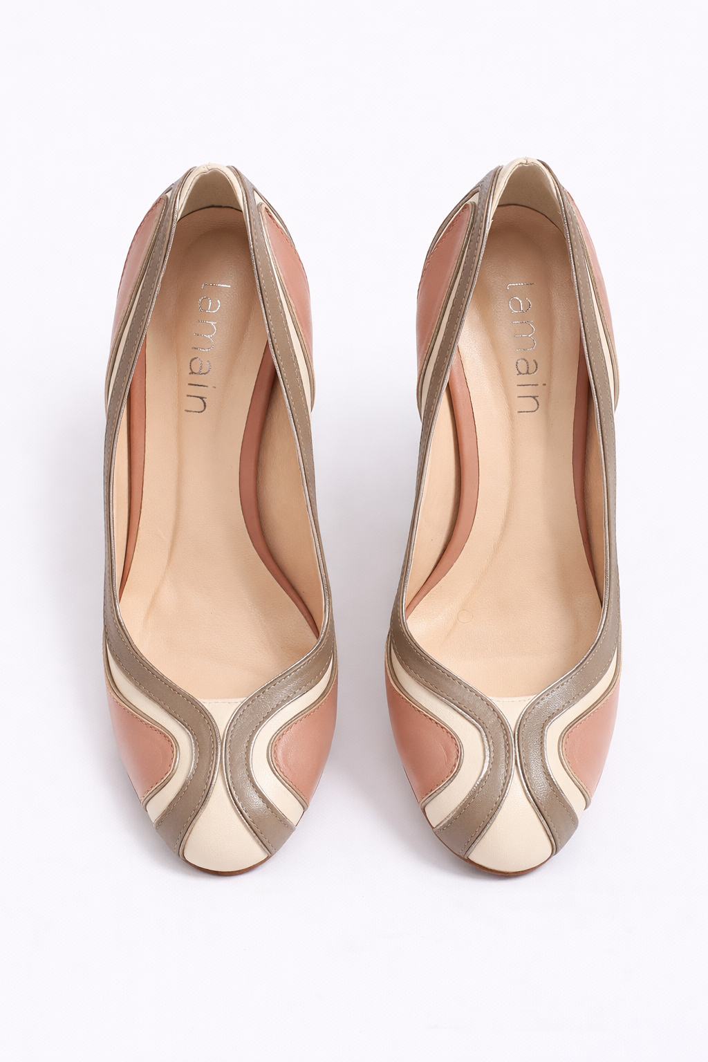 Scarpin Ticiane Fendi, Off White e Rose