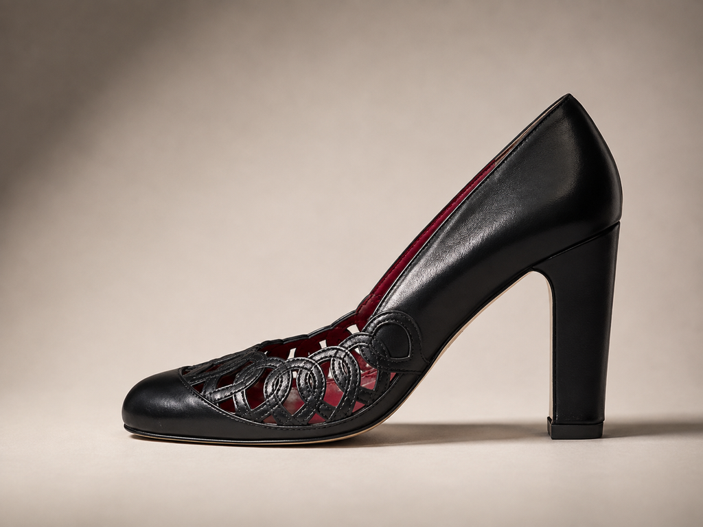 Scarpin Bella em Couro Legítimo Preto