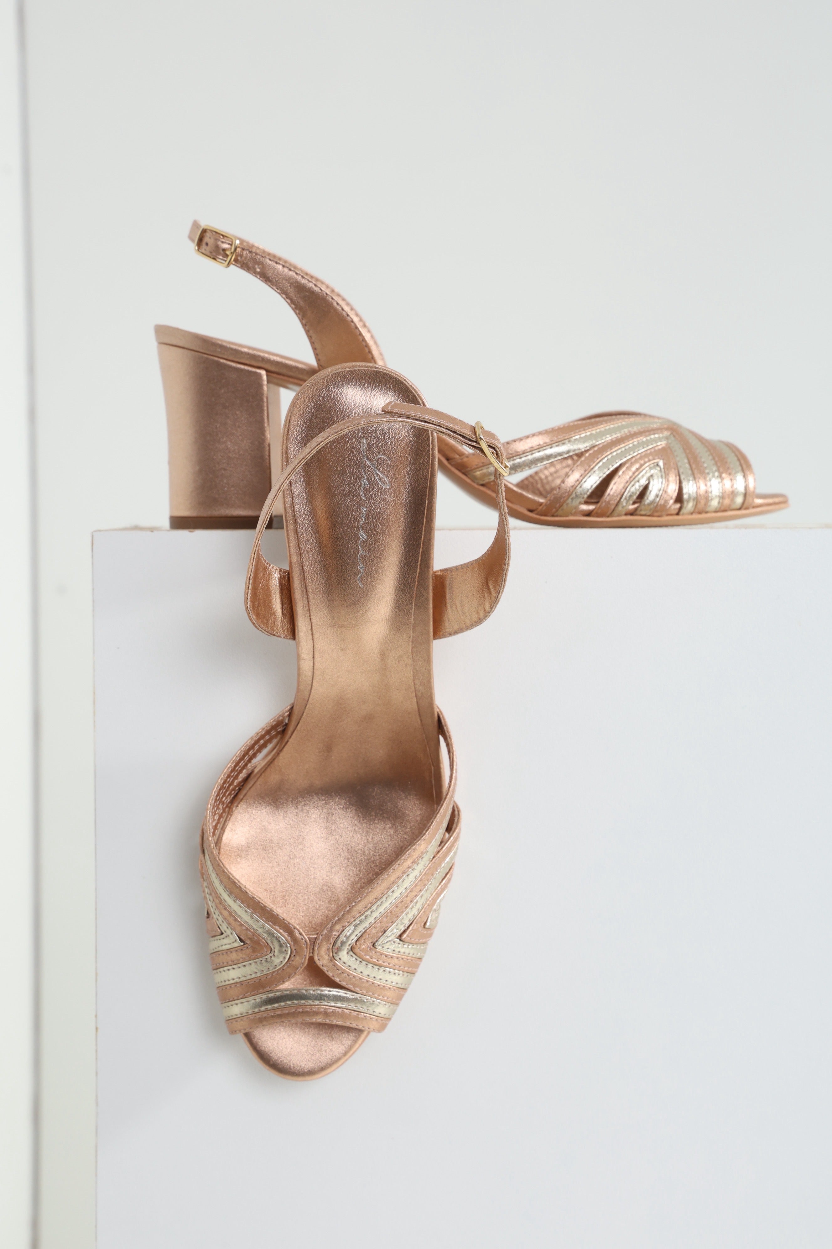 Gabriela Rose Gold Sandals