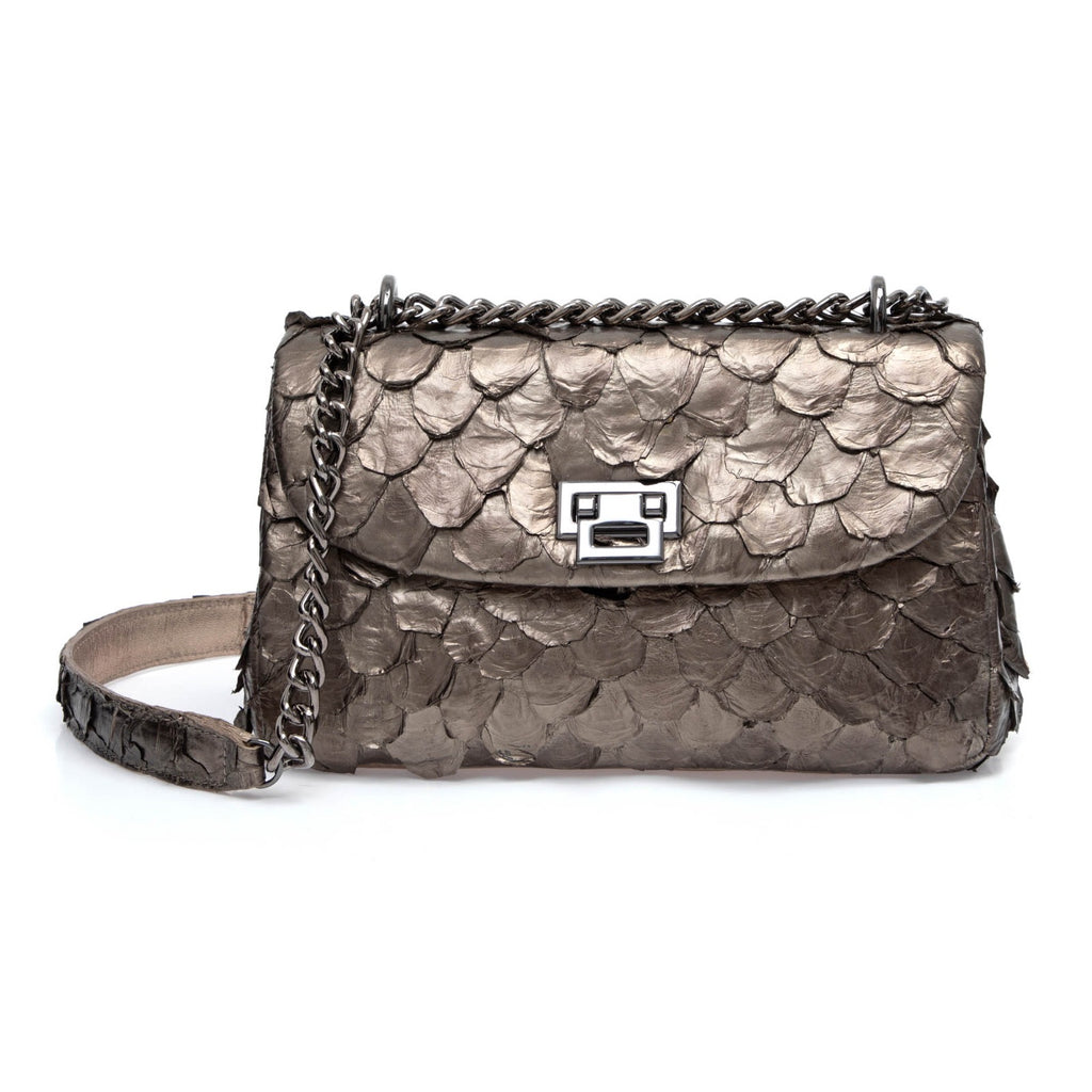 Bolsa Paula Prata Velha Pirarucu
