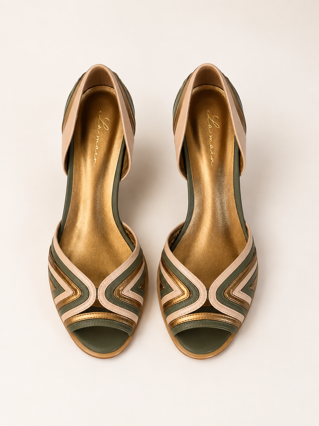 Moss Green Esther Peep Toe
