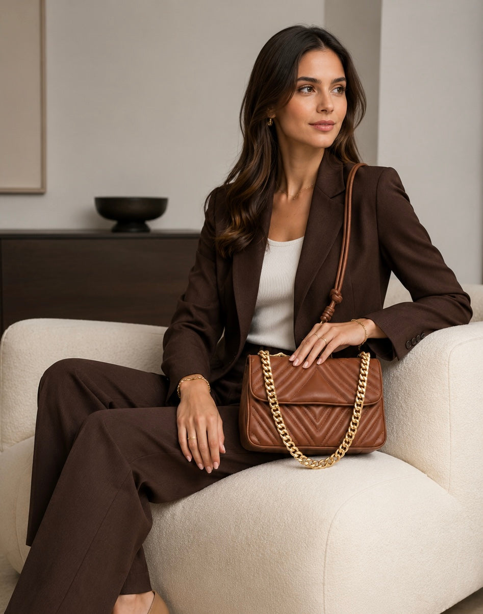Bolsa Lais G Caramelo