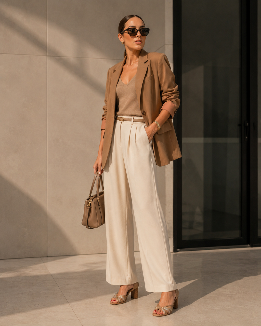 Débora Nude and Old Gold Peep Toe