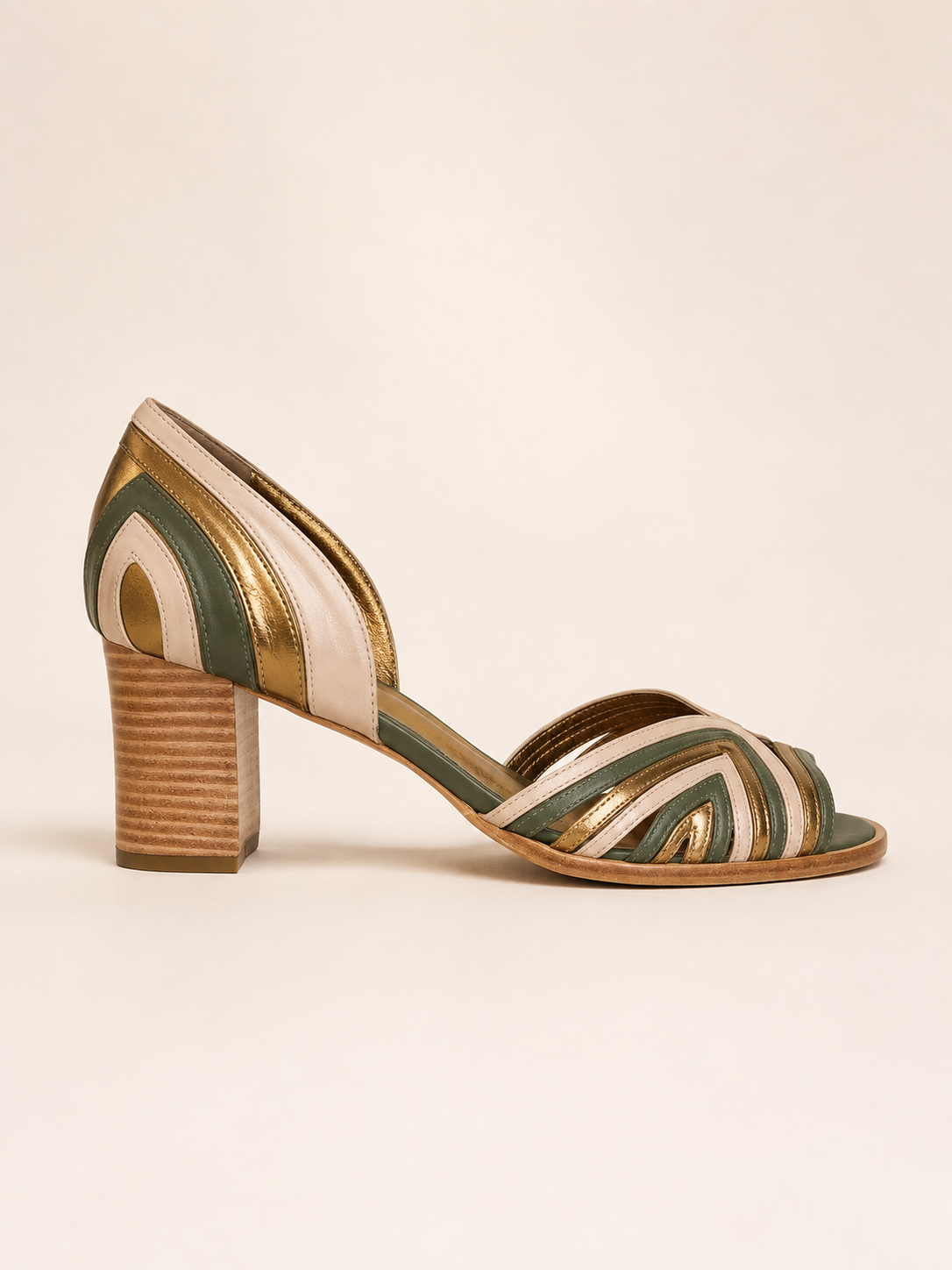Moss Green Esther Peep Toe
