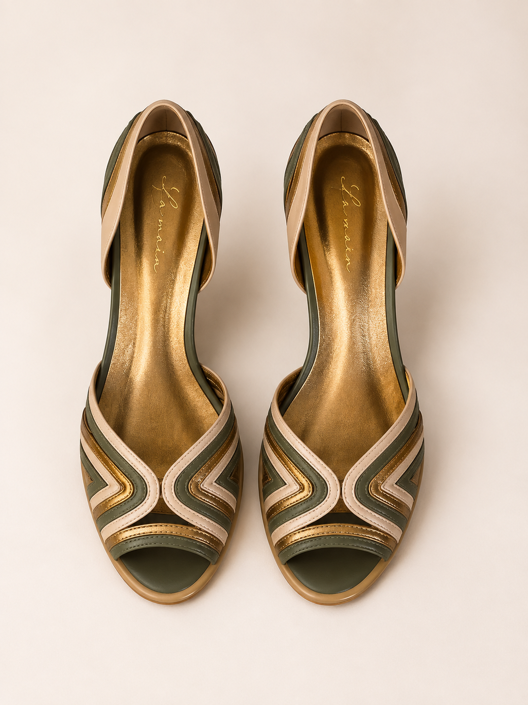 Moss Green Esther Peep Toe