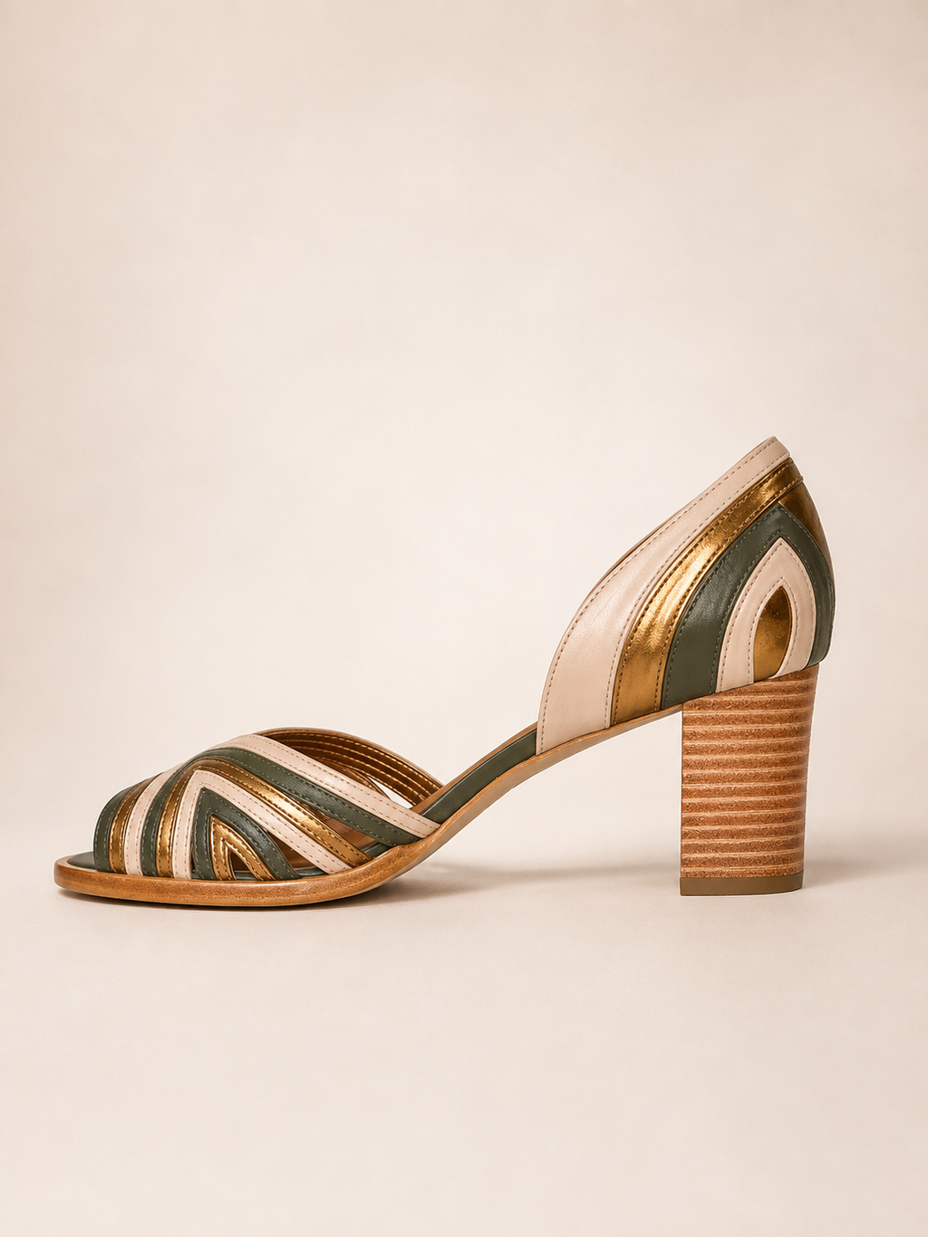 Moss Green Esther Peep Toe