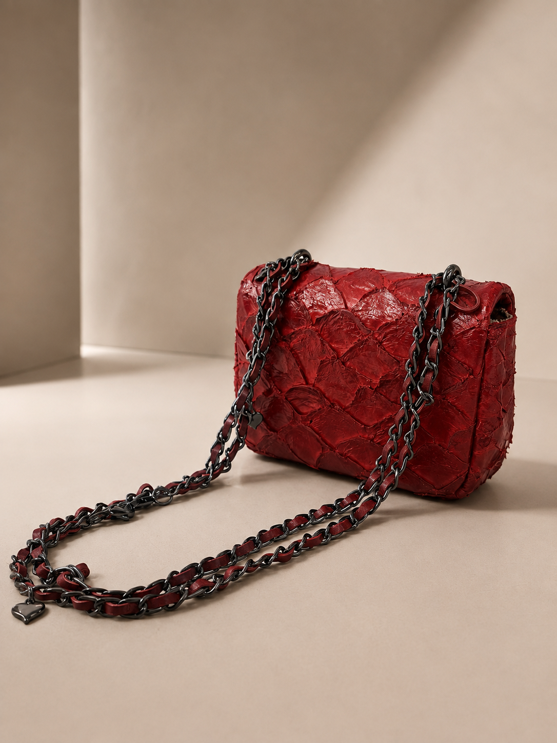 Bolsa Bali Pirarucu Vermelha