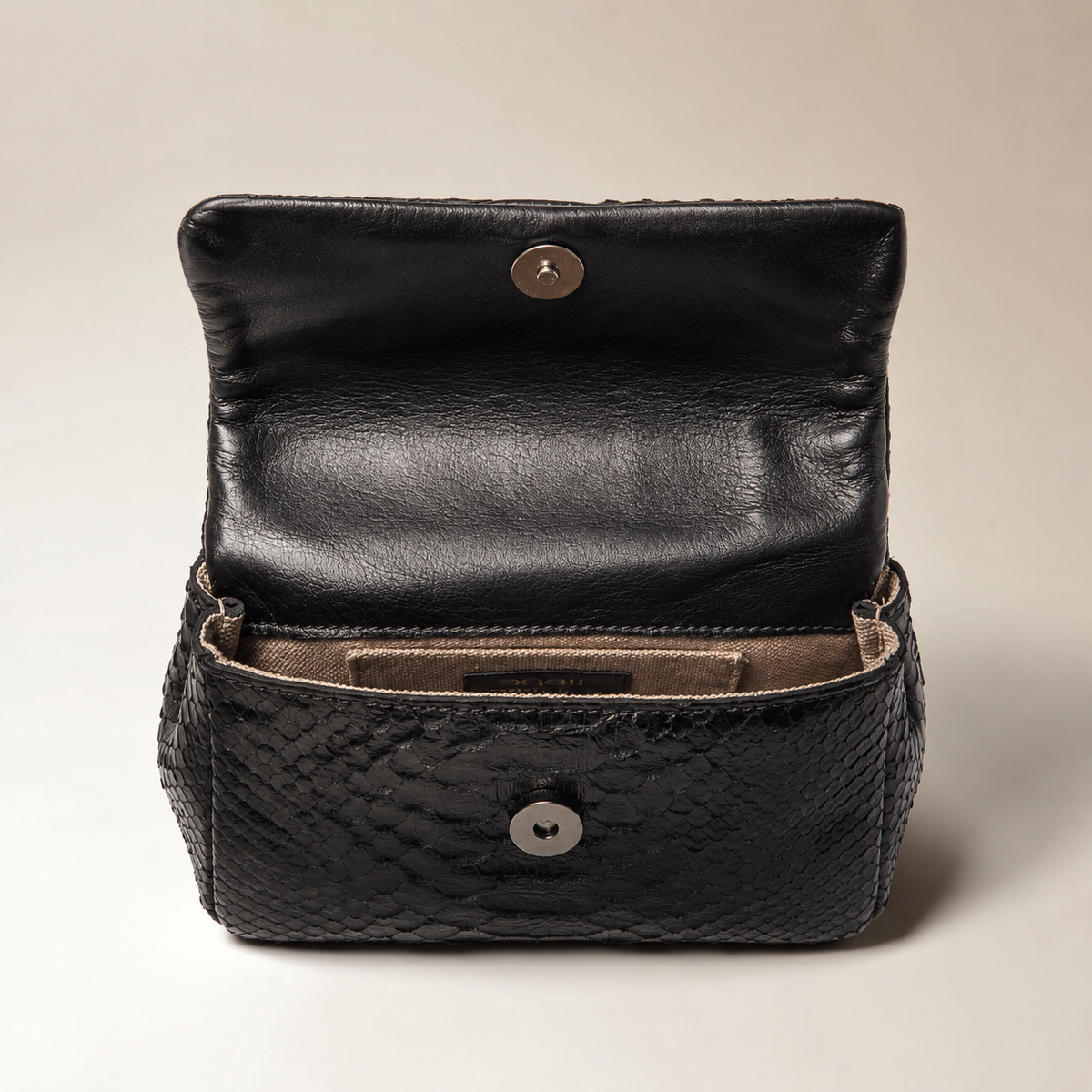 Bolsa Bali Python Preta