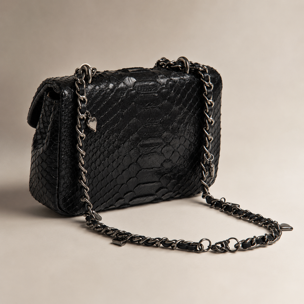 Bolsa Bali Python Preta