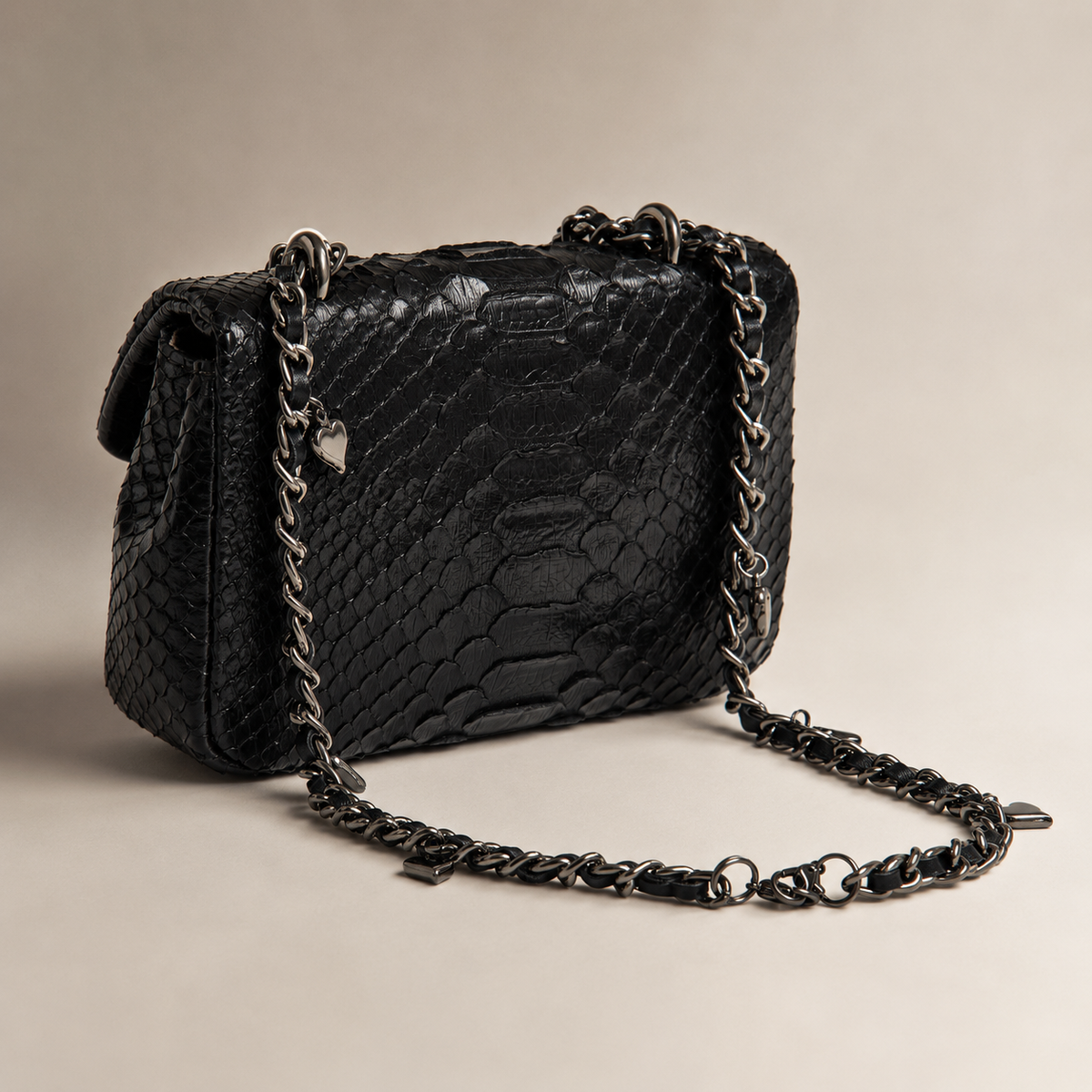 Bolsa Bali Python Preta