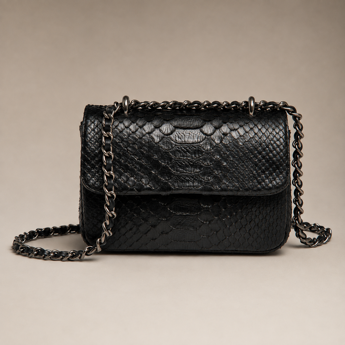Bolsa Bali Python Preta