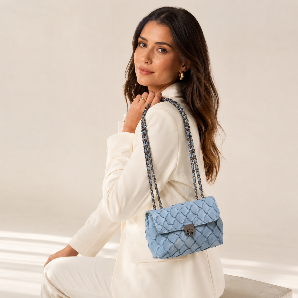 Bolsa Bia Azul Bebê Pirarucu