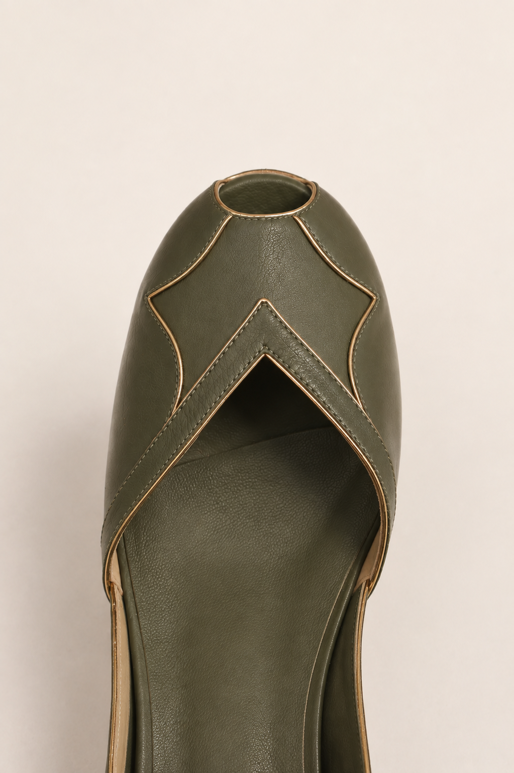 Peep Toe Michele Verde Oliva