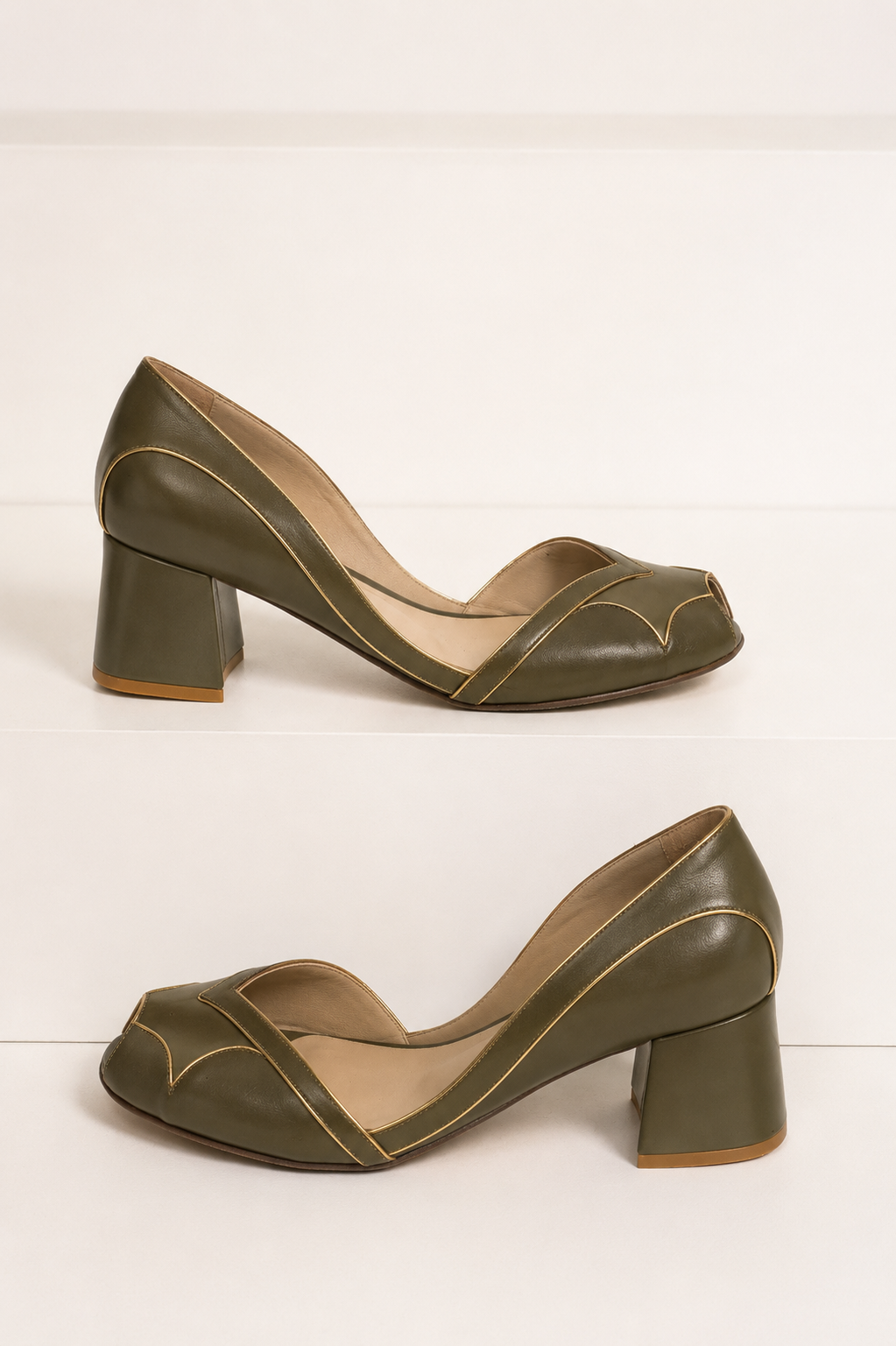 Peep Toe Michele Verde Oliva