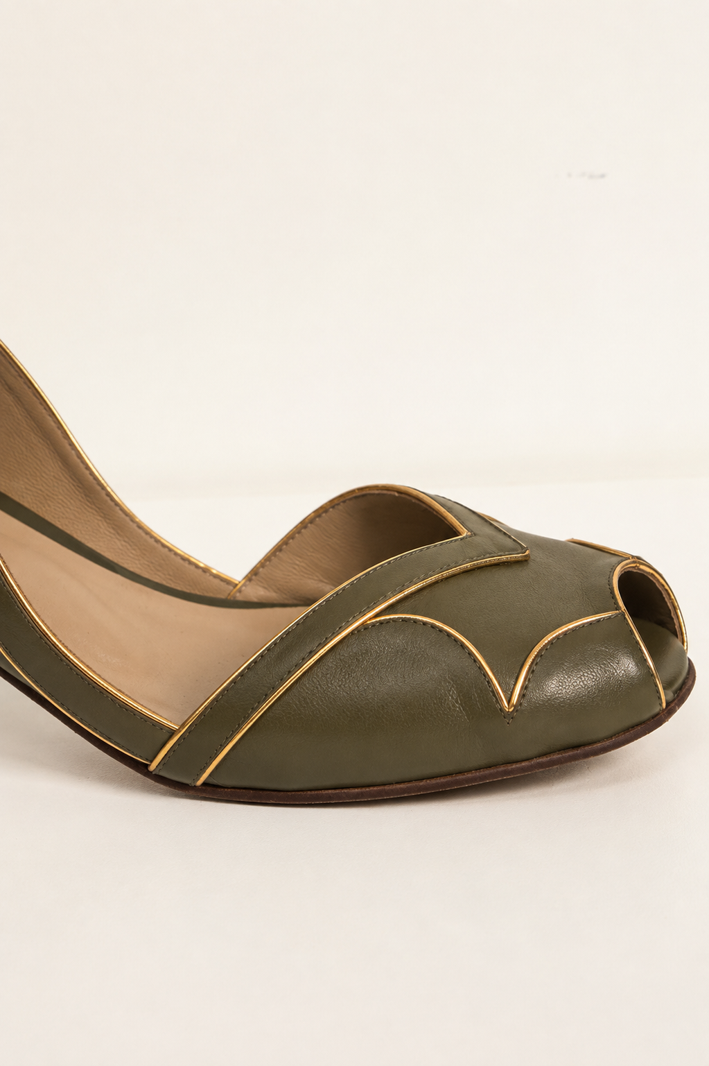 Peep Toe Michele Verde Oliva