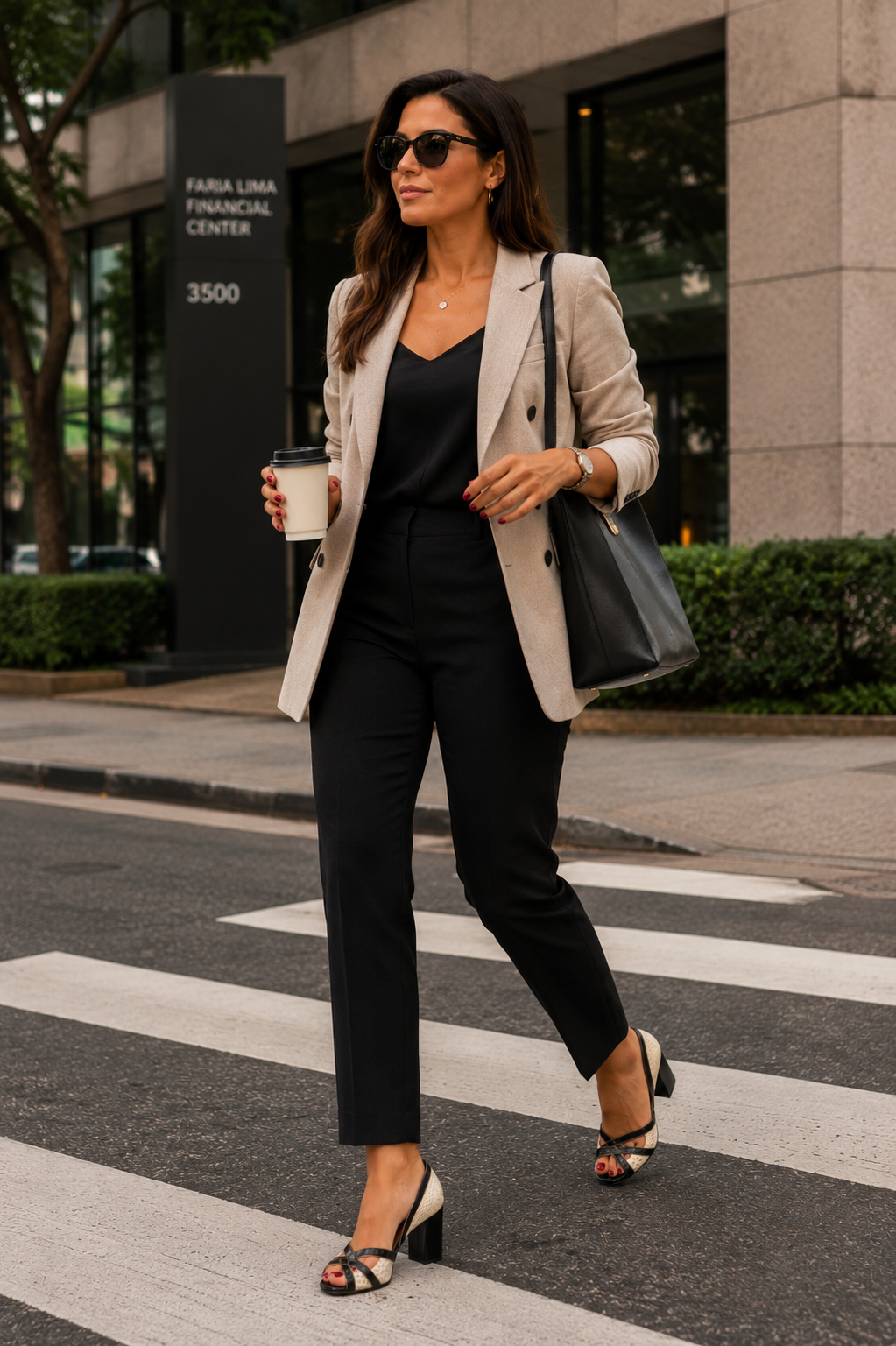 Peep Toe Giulia em Couro Legítimo Preto - Detalhes em Croco Off White
