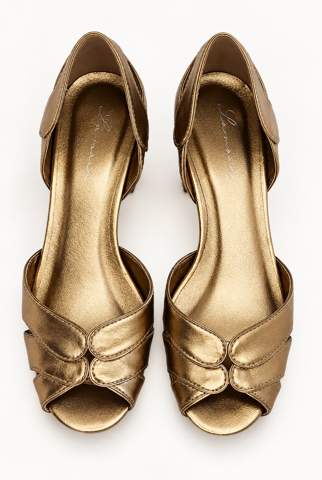 Peep Toe Andrea Ouro Velho