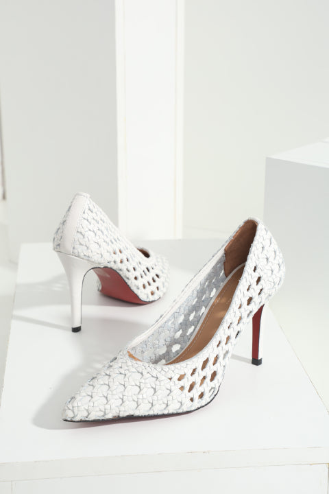 Scarpin Macramê Branco