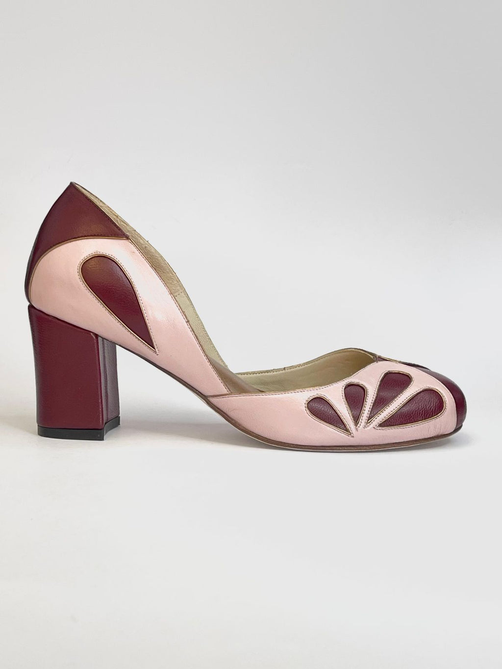 Catarina Bicolor Wine and Pink Shoe
