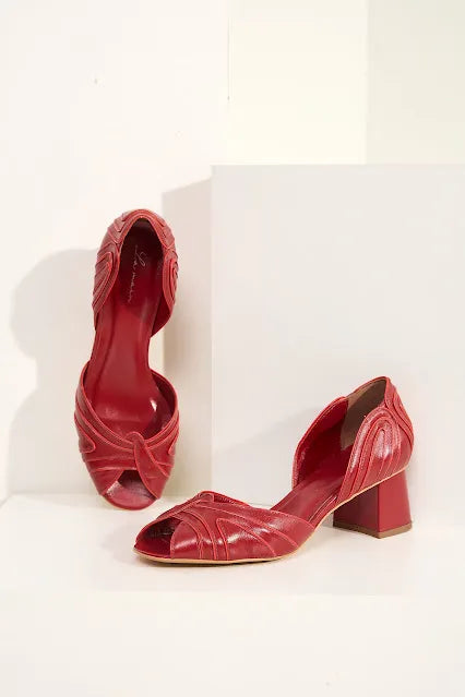 Paula Red Peep Toe