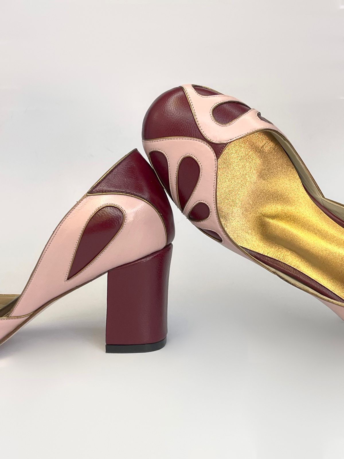 Catarina Bicolor Wine and Pink Shoe