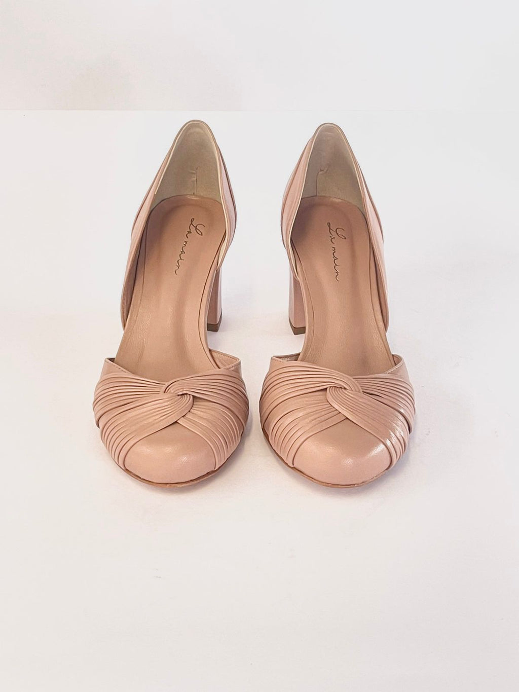 Sapato Paola Nude Rose - salto bloco médio