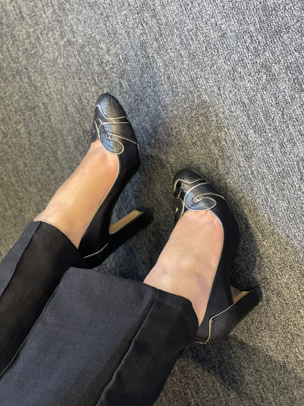 Sapato Taís Preto Snake