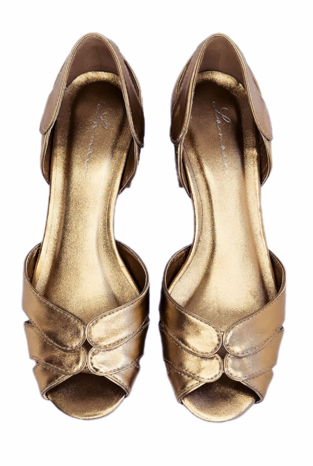 Peep Toe Andrea Ouro Velho
